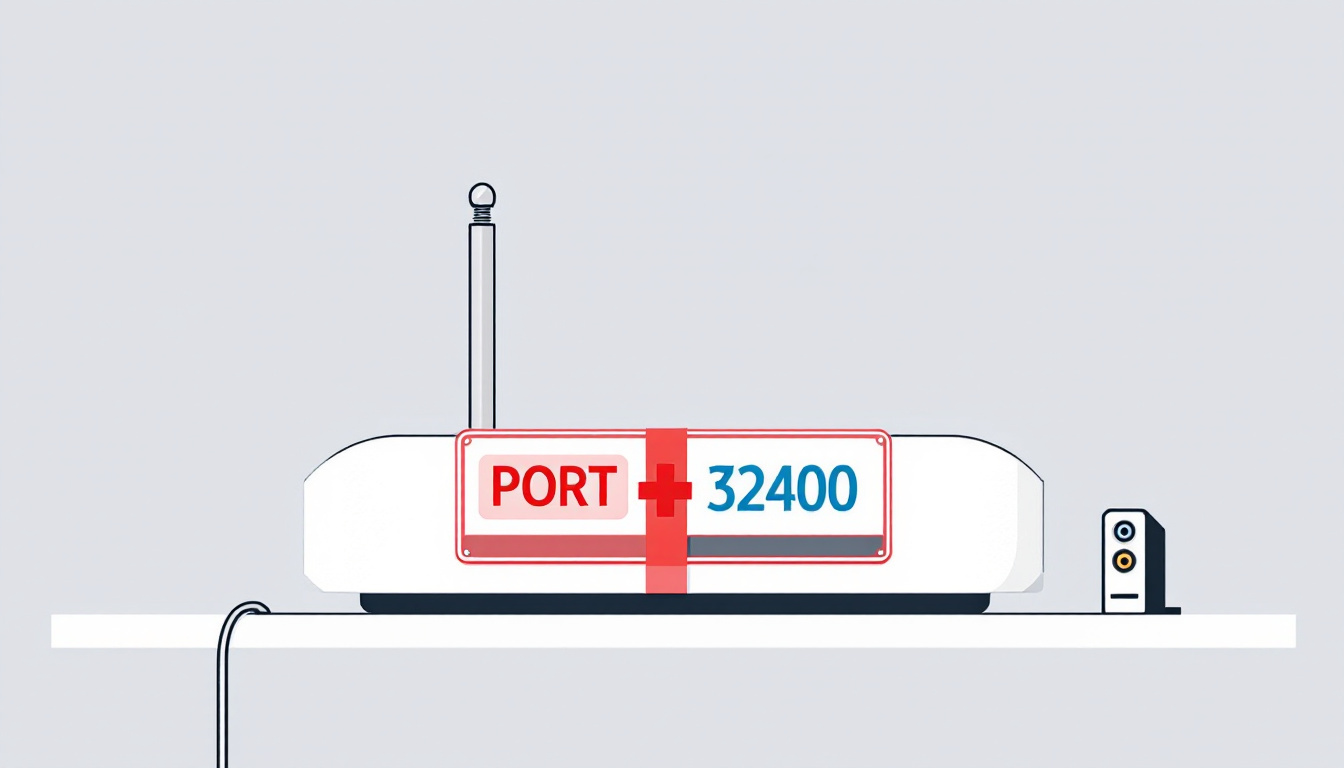 Router with port 32400 taped shut, closing the Plex port after Plex2Shell